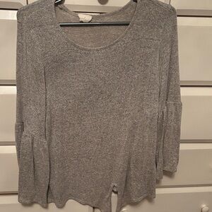 Caution To The Wind Heathered Gray Blouse